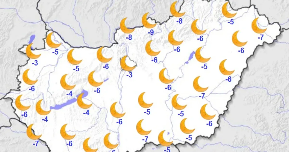 Mínusz 12 fokig is süllyedhet a hőmérséklet kedden éjjel