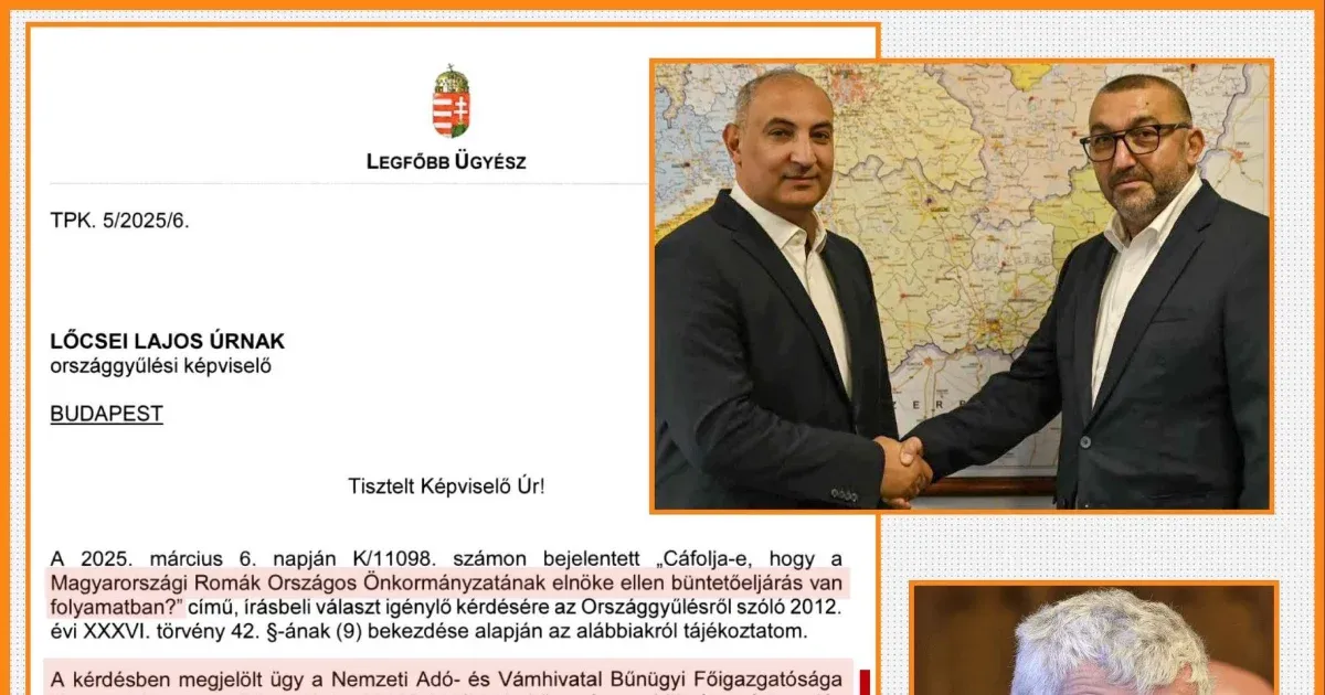 Büntetőeljárás folyik a Magyarországi Romák Országos Önkormányzatának elnöke ellen