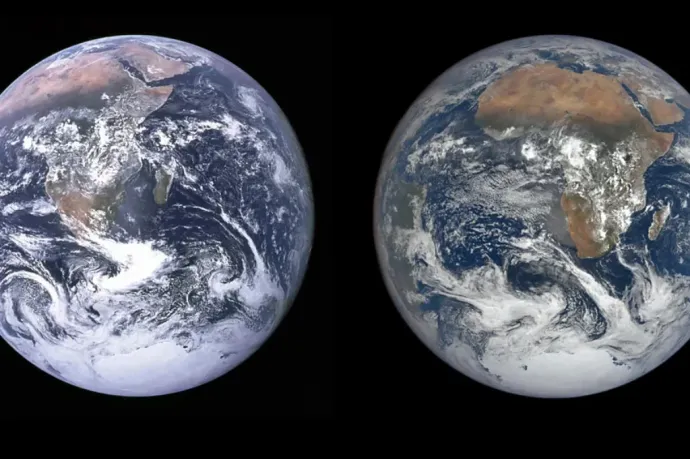 A Föld 50 évvel a Blue Marble felvétel után: kevesebb jég, több sivatag, egyre kevesebb zöld