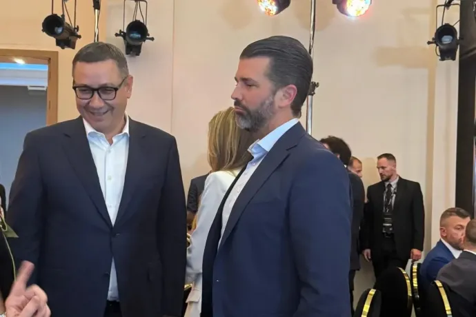 Victor Pontának összejött: Bukarestben is megcsinálta közös fotóját Donald Trump Jr.-ral