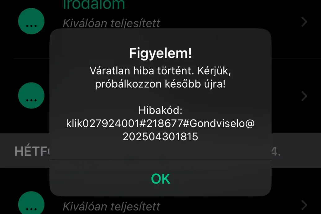 Az Apple miatt nem működik a Kréta Szülőknek alkalmazás iOS-en