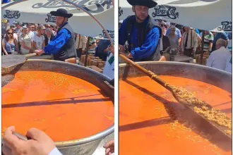 Rekord: 1500 liter pacalpörköltet főztek Dunapatajon