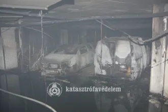 Holttestet találtak abban a 11. kerületi mélygarázsban, ahol hajnalban gyulladt ki egy kisbusz és egy autó
