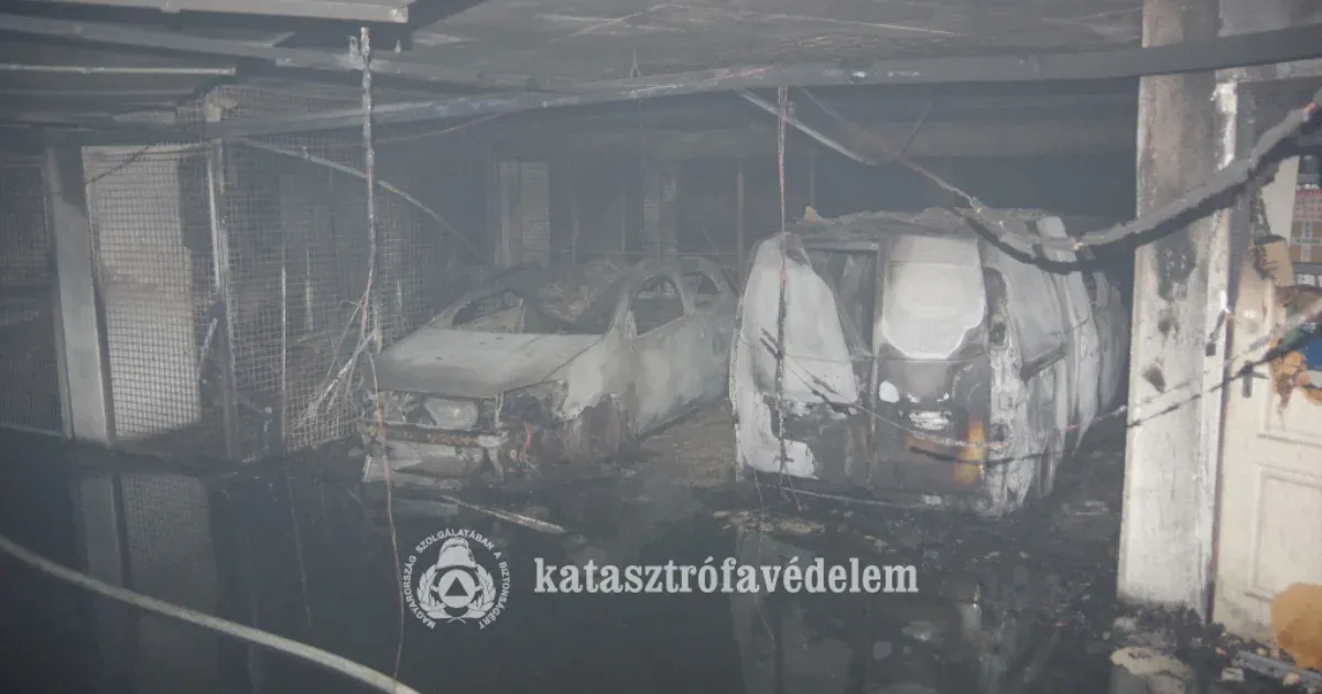 Holttestet találtak abban a 11. kerületi mélygarázsban, ahol hajnalban gyulladt ki egy kisbusz és egy autó