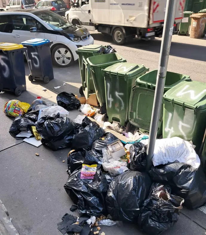 Szemétkupac Budapest VI. kerületében – Fotó: Terézvárosi önkormányzat