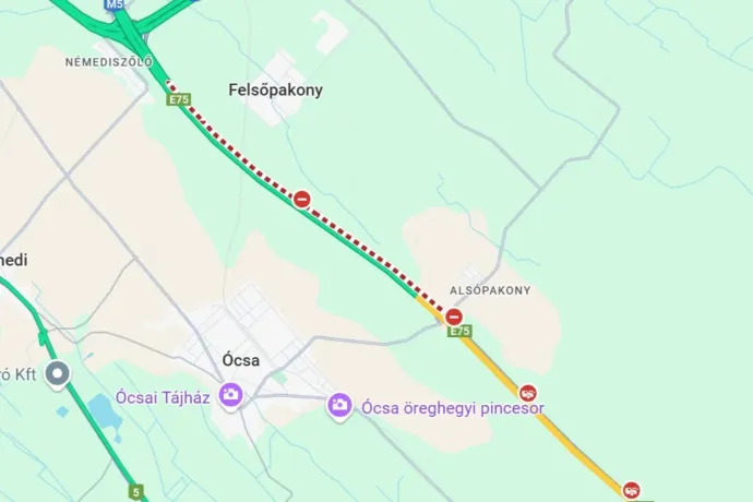 Több kamion ütközött az M5-ösön, nagy a dugó