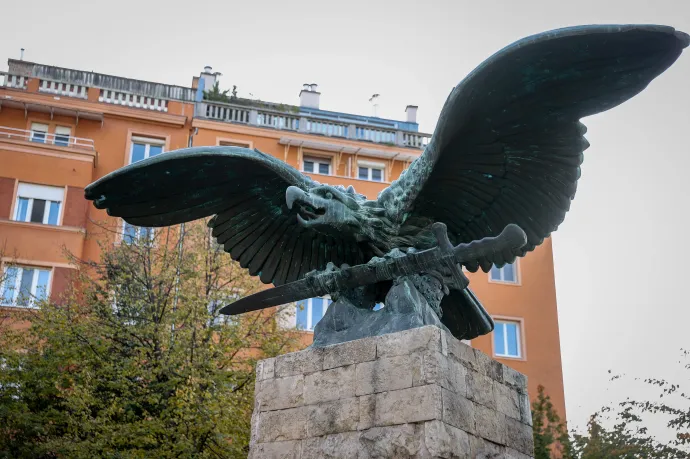 A turul szobor a főváros XII. kerületében – Fotó: Huszti István / Telex
