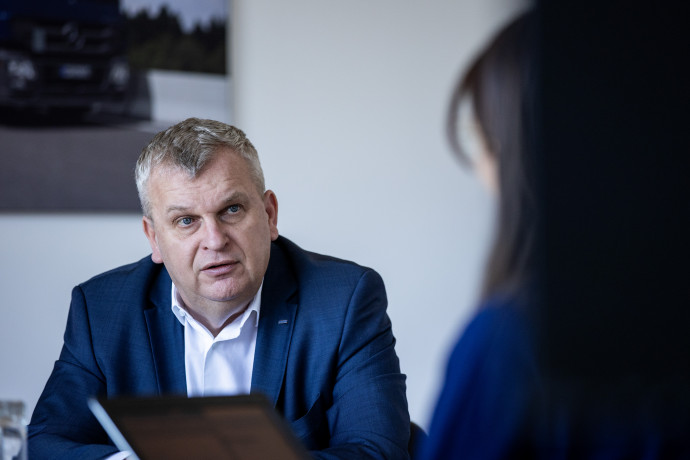 Interjú Roman Stolicnyval, a Dachser magyarországi ügyvezető igazgatójával a cég pilisvörösvári telephelyén. Fotó: Ancsin Gábor / Képszerkesztőség