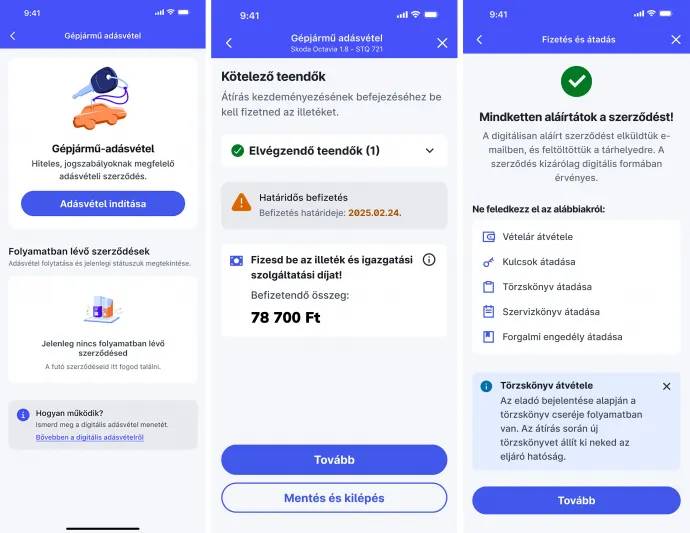 Részletek a DÁP adásvételi felületéről – Forrás: Idomsoft Zrt.