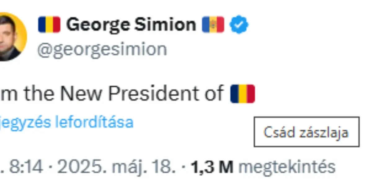 Simion véletlenül a csádi zászlóval jelentette be, hogy megnyerte a román választást