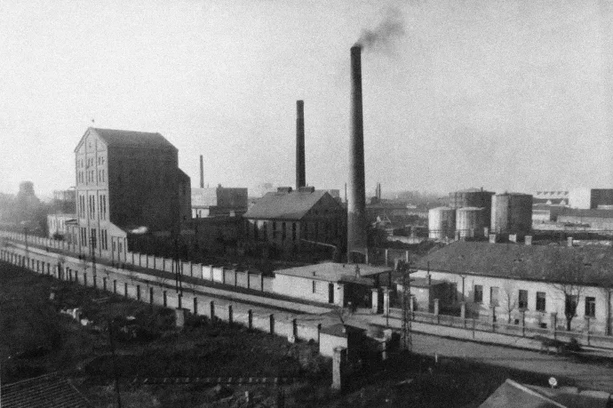 A gyár látképe az 50-es években – Fotó: A győri szeszgyár archívuma