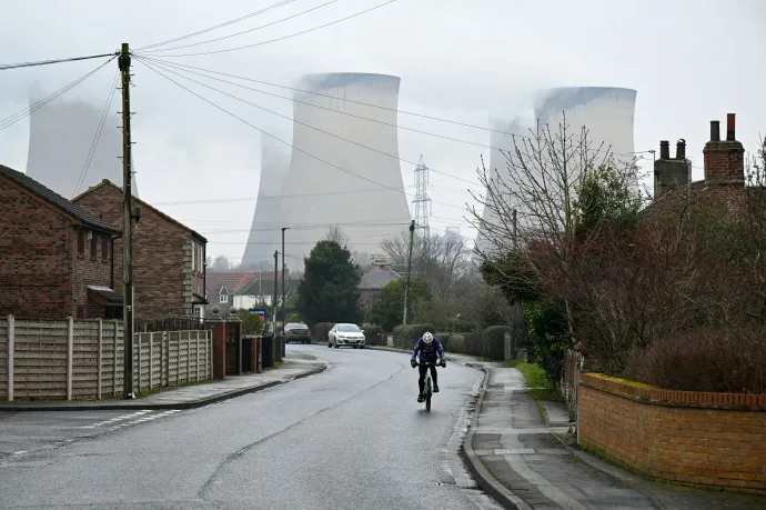 Biomassza-erőmű az észak-angliai Draxban – Fotó: Oli Scarff / AFP