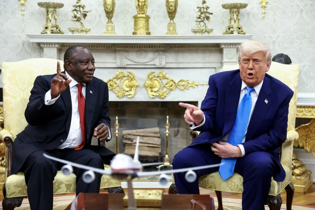A dél-afrikai elnök idegeit is letesztelte Donald Trump a Fehér Házban