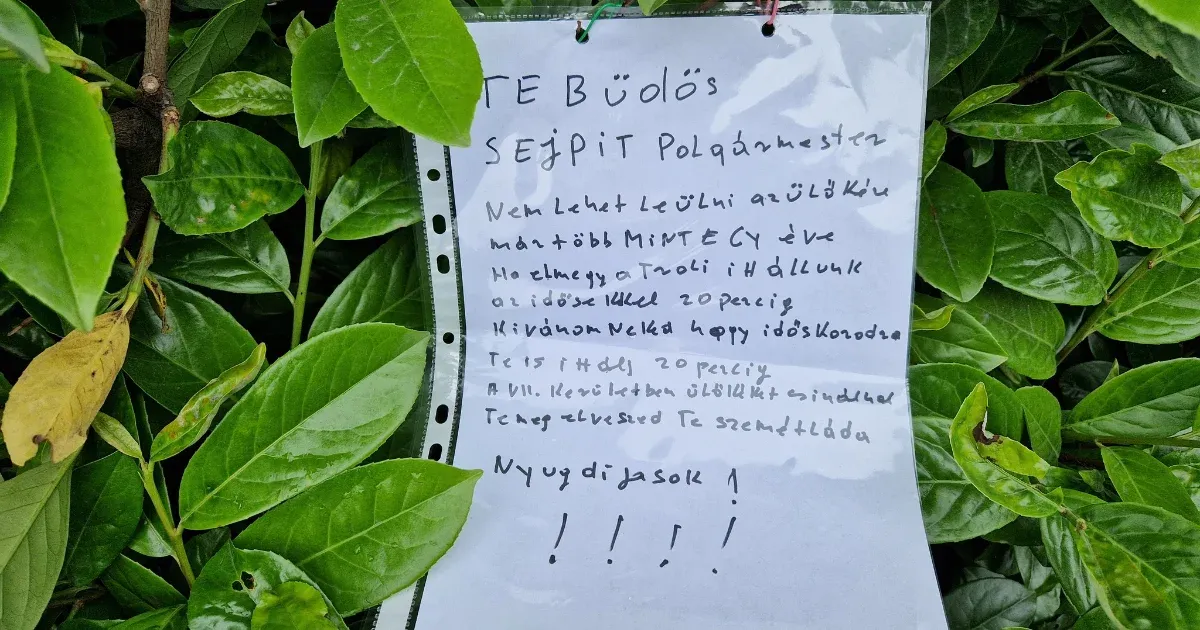 „Te BĂĽdös Sejpit Polgármester” – levelet hagyott egy lakĂł Soproni Tamásnak, a polgármester teljesĂtette a kĂ©rĂ©sĂ©t