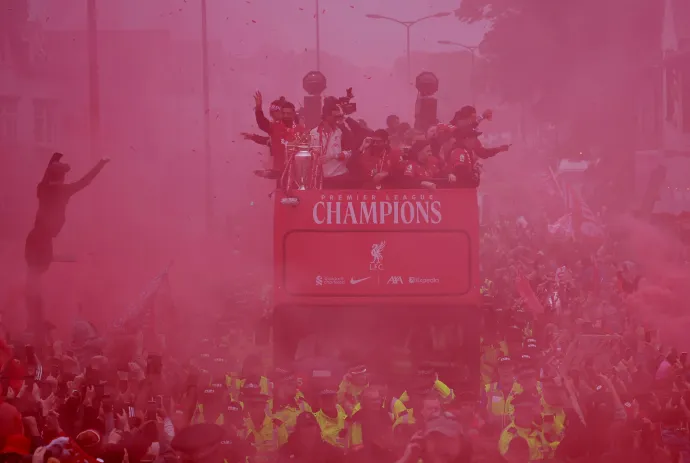 A Liverpool bajnoki parádéja – Fotó: Phil Noble / Reuters