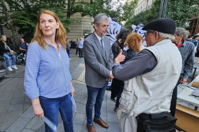 Baranyi Krisztina és Hadházy Ákos – Fotó: Molnár Zoltán / Telex