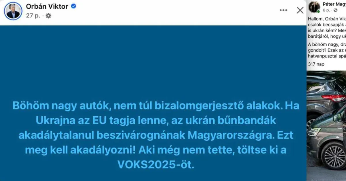 Orbán már „böhöm nagy autókkal” és „nem túl bizalomgerjesztő alakokkal” riogat Ukrajna miatt