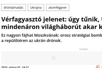 Először atombombázó oroszokról írt a Mandiner, aztán gyorsan átírta a címet világháborút akaró ukránokra