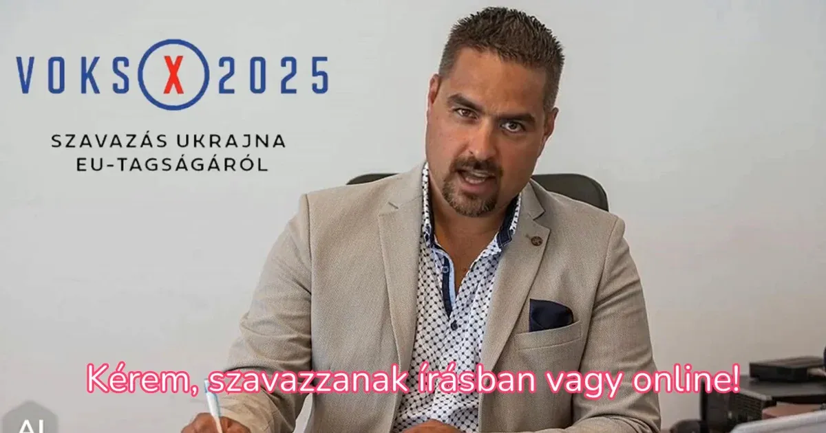 Sándor József videóban buzdít a Voks2025 szavazás kitöltésére Sándor József videóban buzdít a Voks2025 szavazás kitöltésére
