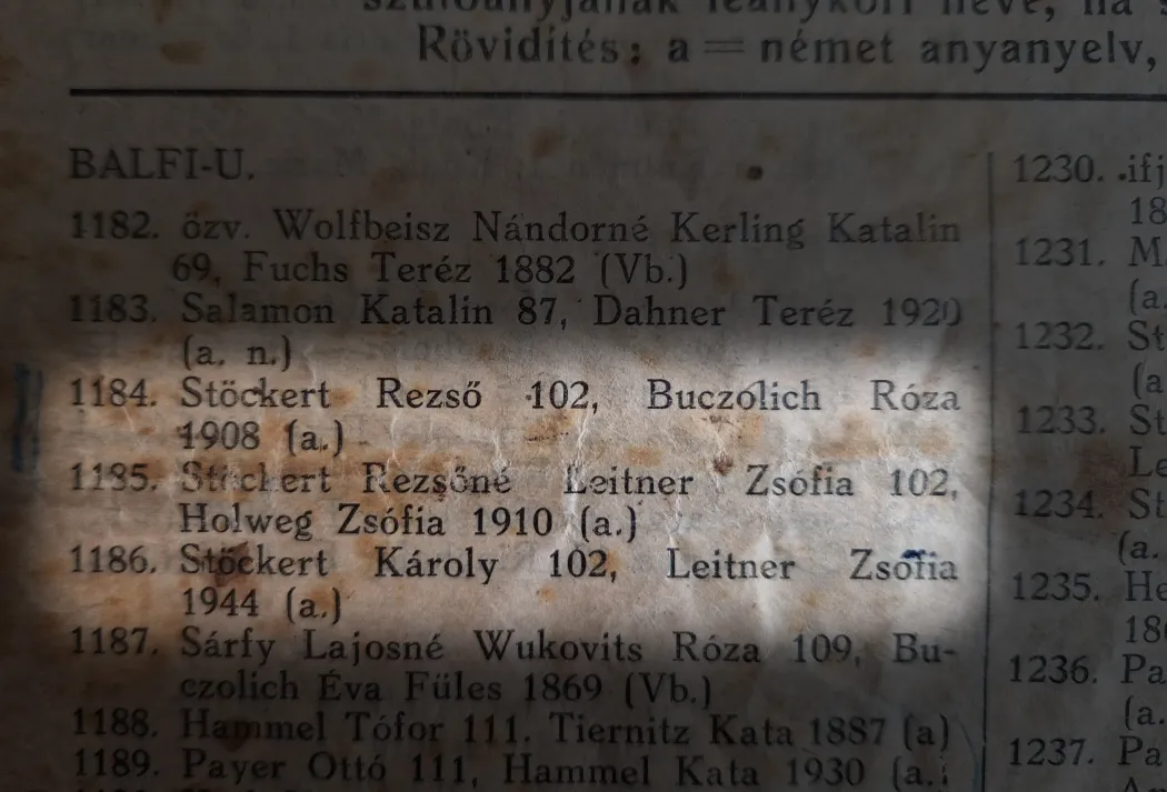 Egy kitelepítési lista a sok közül (Stöckert Gábor)
