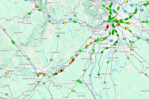 60-70 perceket is késnek a vonatok Székesfehérvár és Budapest között egy váltóhiba miatt – Forrás: Telex.hu