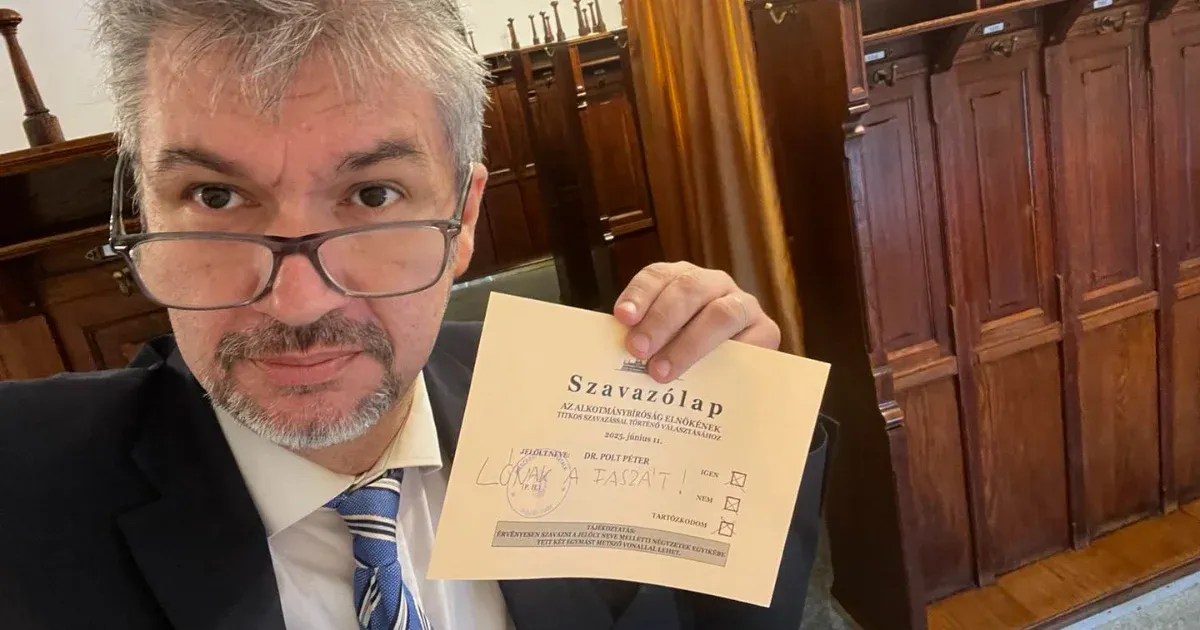 Hadházy a parlament ruhatárában szavazhatott arról, Polt Péter legyen-e az Alkotmánybíróság új elnöke