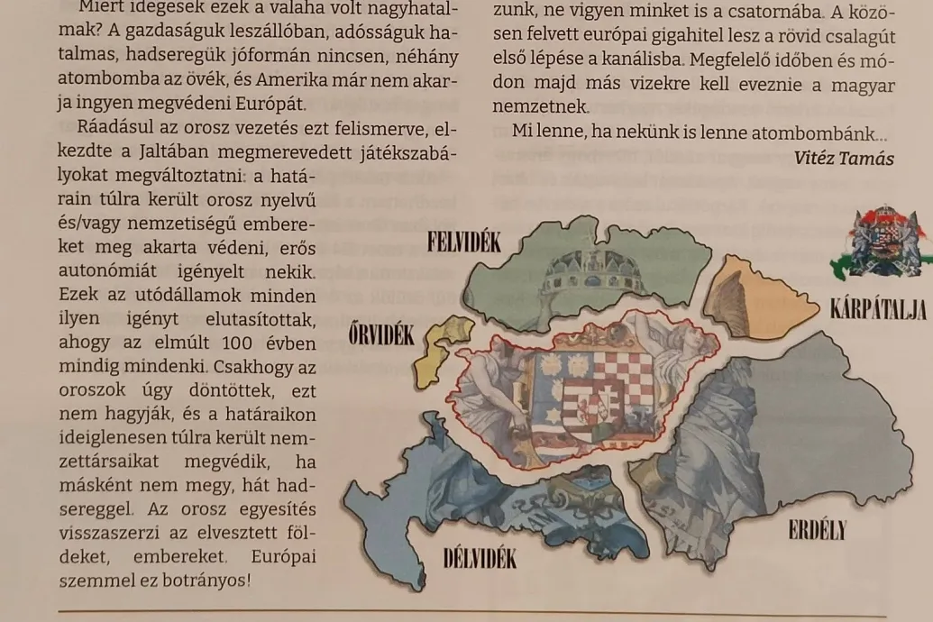 Trianonhoz hasonlítja az orosz–ukrán háborút, magyar atombombáról fantáziál a kormány által is támogatott Wekerlei Napló