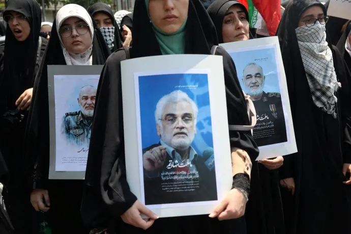 Izrael-ellenes tüntetés Teheránban 2025. június 13-án – Fotó: Majid Asgaripour / West Asia News Agency / Reuters