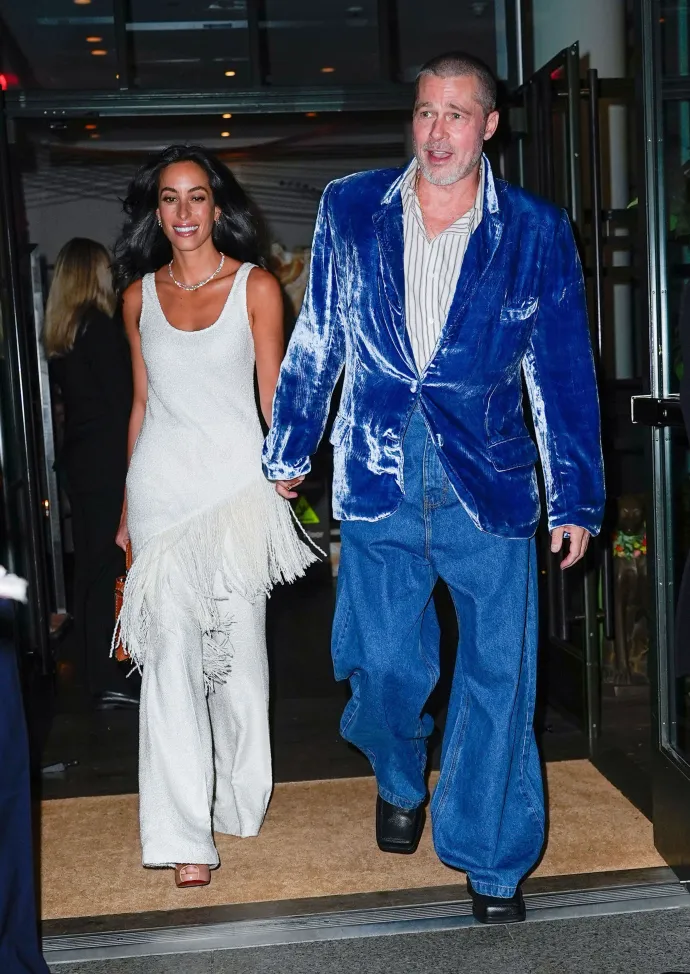 Ines de Ramon és Brad Pitt 2025. június 14-én, New Yorkban – Fotó: XNY / Star Max / GC Images / Getty Images