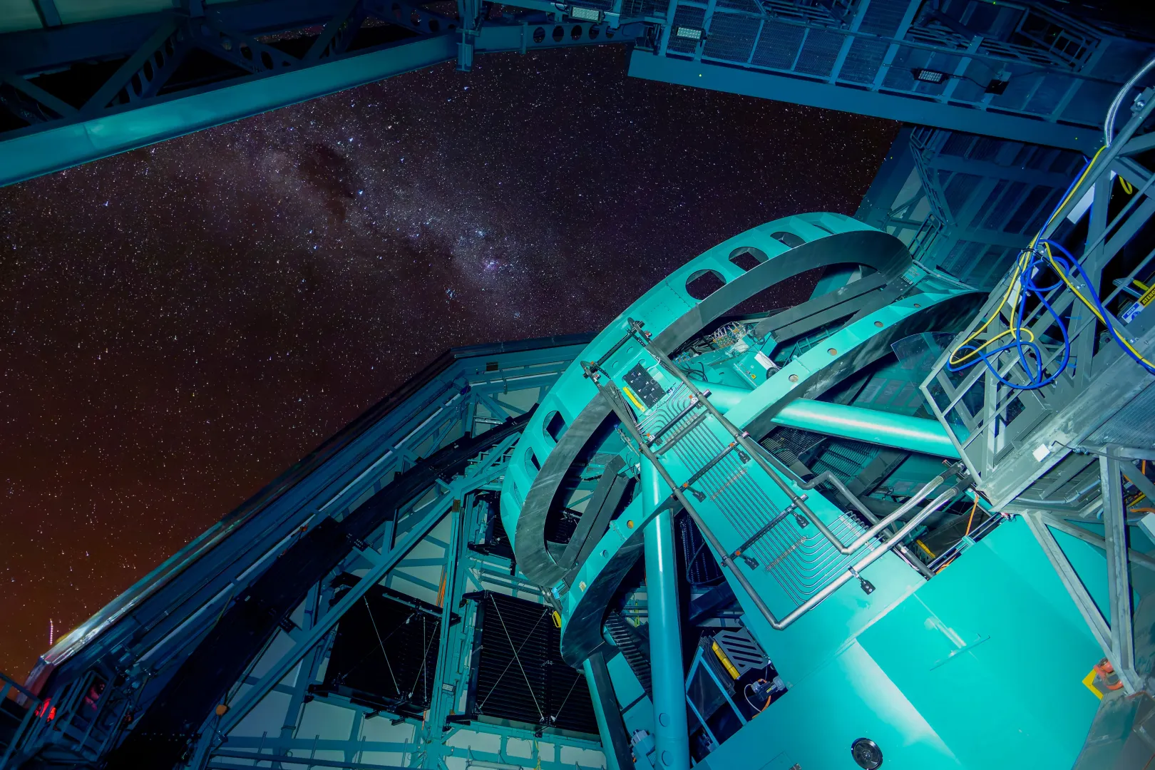 Az LSST (Legacy Survey of Space and Time) kamera az obszervatóriumban – Fotó: W. O'Mullane / NSF–DOE / Vera C. Rubin Observatory