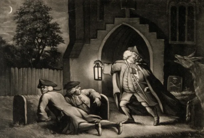 Szamárbőgés zavarja meg a hullarablókat egy temetőben – Forrás: Wellcome Library, London – CC BY 4.0