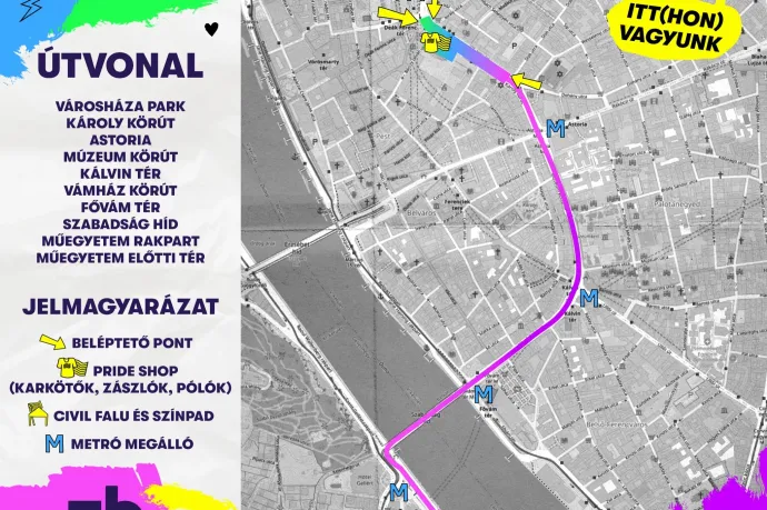 Közzétették a szombati Pride útvonalát és programját, Lilu is ott lesz a színpadon