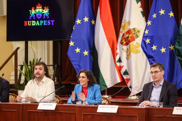 Hegedűs Máté, Hadja Lahbib és Karácsony Gergely – Fotó: Melegh Noémi Napsugár / Telex