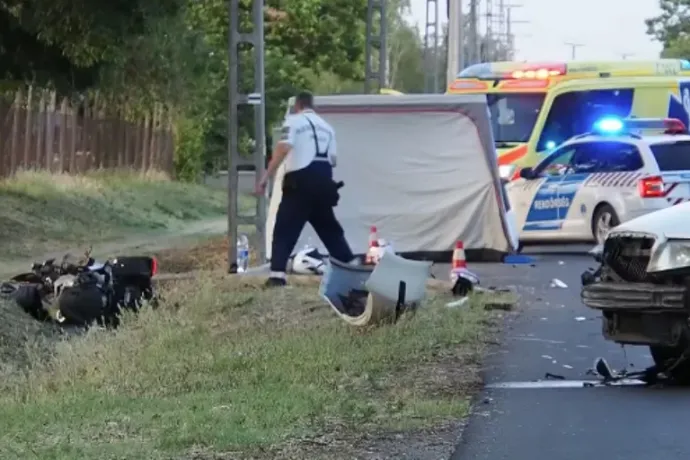 Az új motorját akarta kipróbálni, amikor villanyoszlopnak csapódott és szörnyethalt egy 47 éves férfi