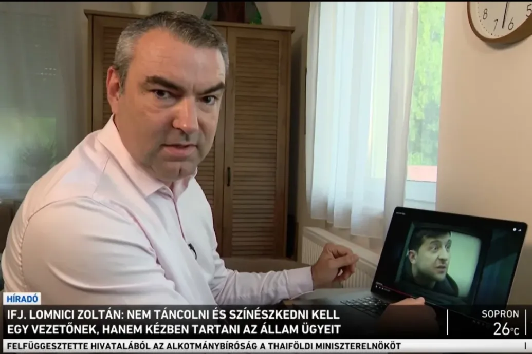 Négyszer is megosztotta a Hirado.hu, ahogy Lomnici magyaráz a Zelenszkijt és Magyart szemétkupacként ábrázoló videóról