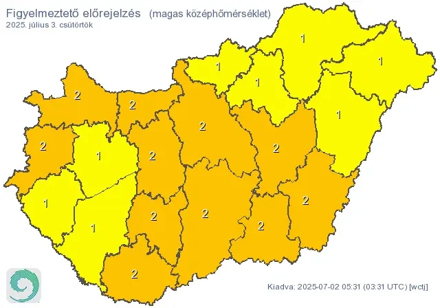 Forrás: HungaroMet