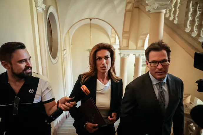 Varga Judit érkezik bíróságra 2025. július 3-án – Fotó: Huszti István / Telex