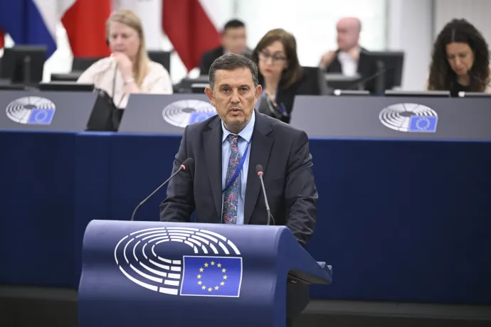 A javaslatot benyújtó Gheorghe Piperea az EP plenáris ülésén 2025 júniusában – Fotó: Laurie Dieffembacq / EP