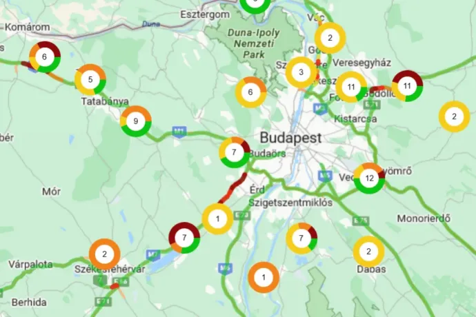 Torlódás az M7-esen és az M1-esen, lezárják a dunaújvárosi Duna-hidat