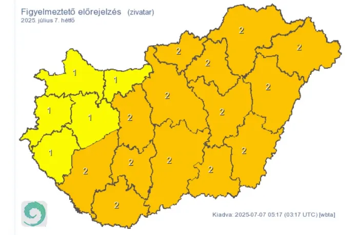 Forrás: HungaroMet