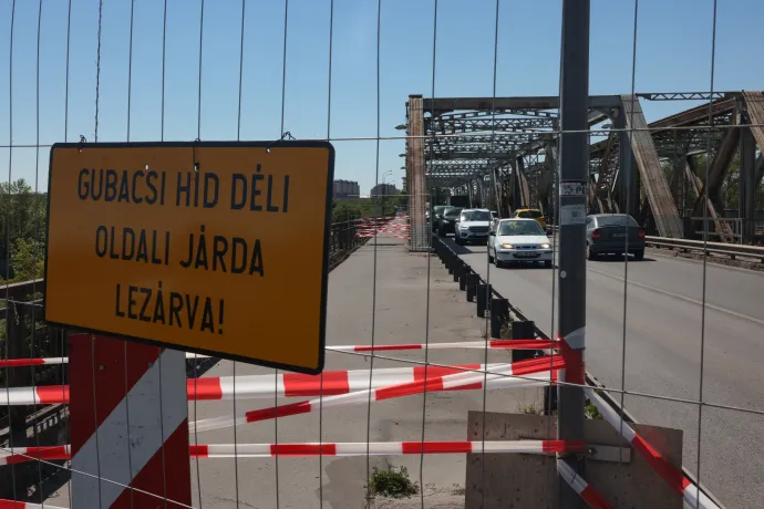 Gubacsi híd: a beszakadt járda felújítása 800 millió forintba kerülne, ezért lezárva marad