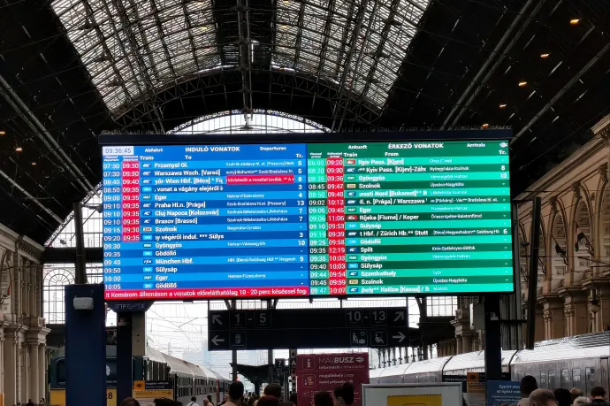 Közüzemi áramszünet miatt késtek a vonatok a Keleti pályaudvarnál