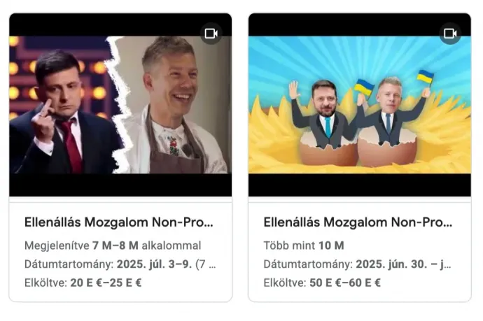 Egész Európa legdrágább politikai hirdetési kampányát folytatja YouTube-on a Nemzeti Ellenállás Mozgalom