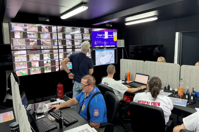 Operatív irányítási központ a Sziget fesztiválon – Fotó: Fire Safety Events