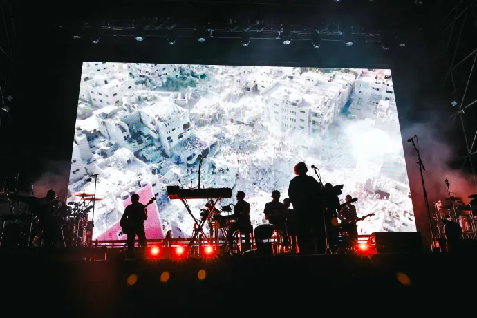 A Massive Attack 2025. június 18-i koncertje Milánóban – Fotó: Alessandro Bremec / NurPhoto / Getty Images