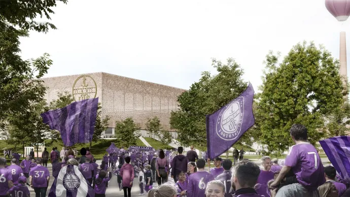 Az Újpest jelenlegi stadionja és az új stadion látványterve – Fotó: Kovács Tamás / MTVA – Médiaszolgáltatás-támogató és Vagyonkezelõ Alap