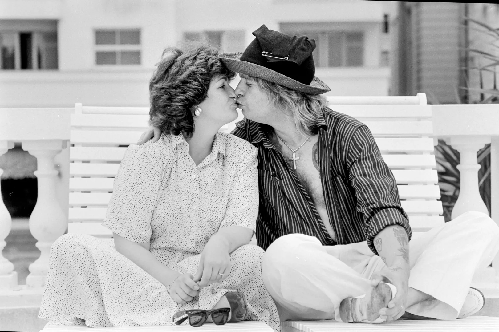 Ozzy Osbourne és Sharon Osbourne Brazíliában 1985-ben – Fotó: Dave Hogan / Getty Images