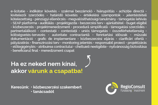 Csatlakozz a RegioConsulthoz, közbeszerzési szakemberrel és tanácsadóval is bővítik csapatukat! (x)