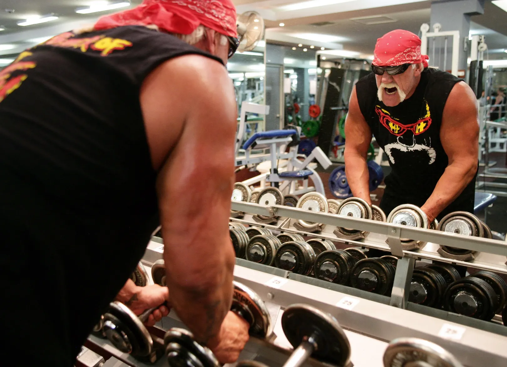 Hulk Hogan az ausztrál turnéja előtt edz Sidney-ben egy edzőteremben 2009-ben – Fotó: Don Arnold / WireImage / Getty Images