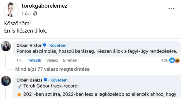 Forrás: Török Gábor Facebook-oldala / Képernyőkép